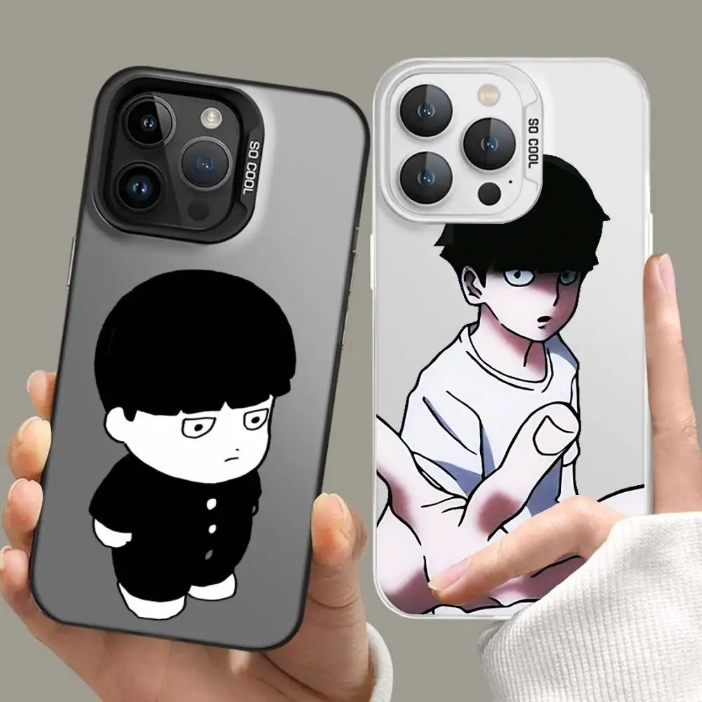 

Чехол для телефона с аниме-дизайном M-mOB-PSYCHO-100 Kawaii для iPhone 17, 16, 15, 11, 12, 13, 14 Pro Max, 16 Plus, 12 Mini, 7, 8, XR, XS, 15 Pro MAX