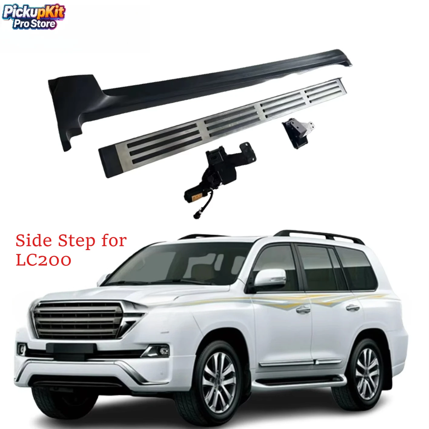 

Автоматические электрические выдвижные подножки для LC200 с боковыми порогами