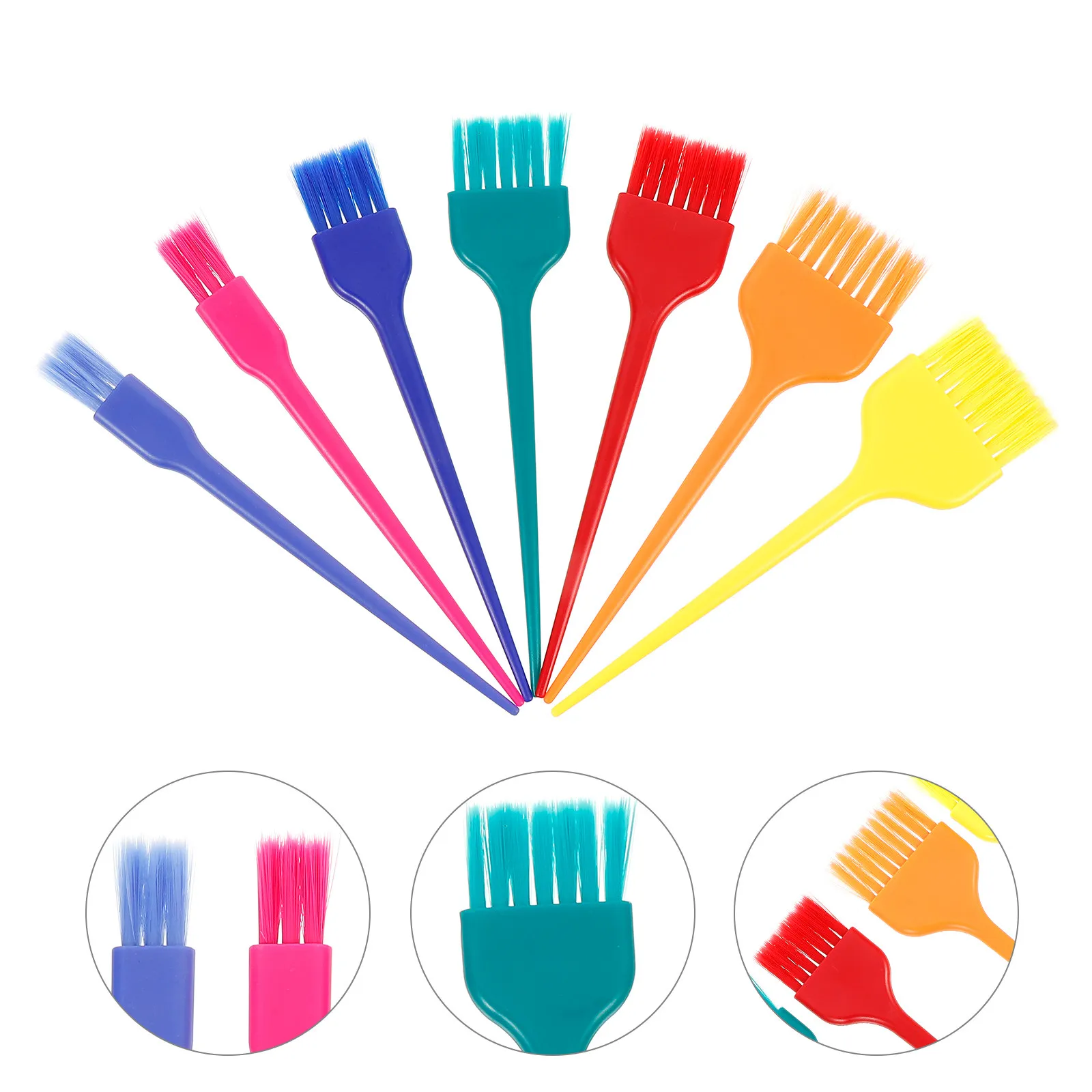 

7Pcs Premium Hair Dye Brush Comb Set Soft Bristles Round Tip Styling Tools for Home Salon DIY Hair Coloring Professional Use