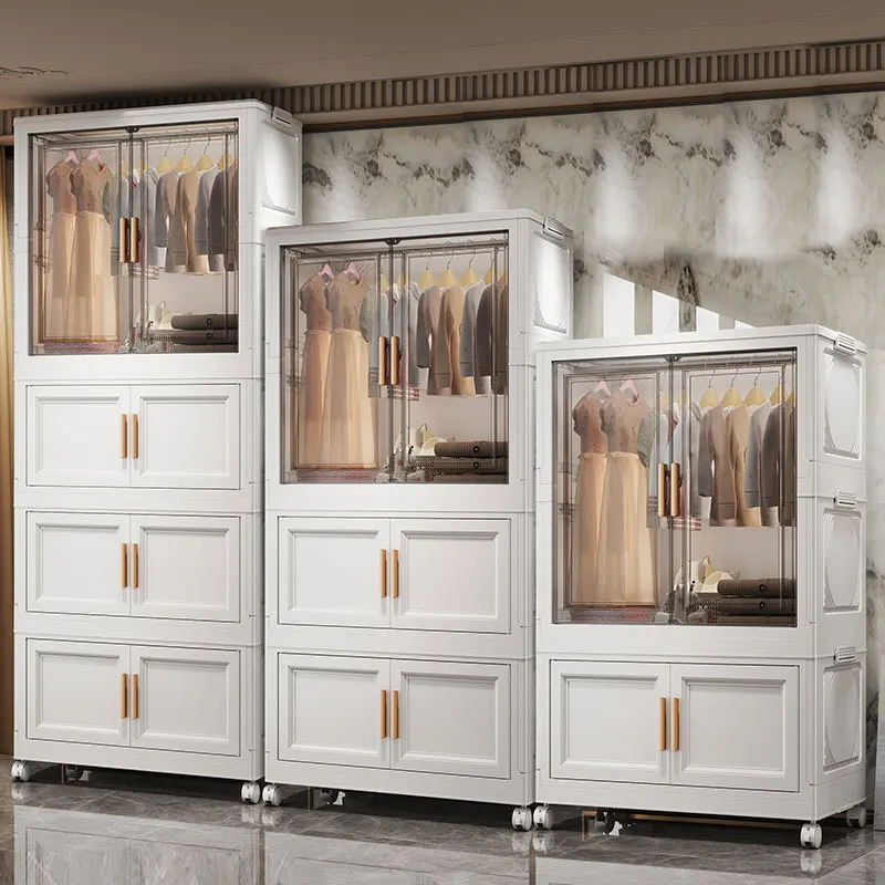 

Шкаф для хранения, не требующий установки, складной, подвесной шкаф для хранения одежды с двойными дверями, органайзер для гардероба в спальне