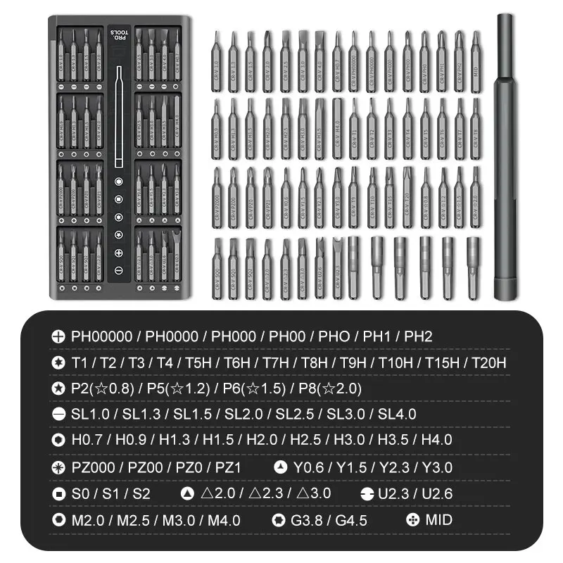 63/24 in 1 Precision Screwdriver Set Phillips Torx Magnetic Screw Driver  Professional Repair Tool Kit for IPhone Watch Camera