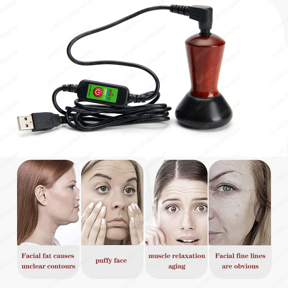 Bianshi Warm Moxibustion Instrument Facial Beauty Instrument V Face Beauty Massage Tool Hot Compress Massage Tongluo