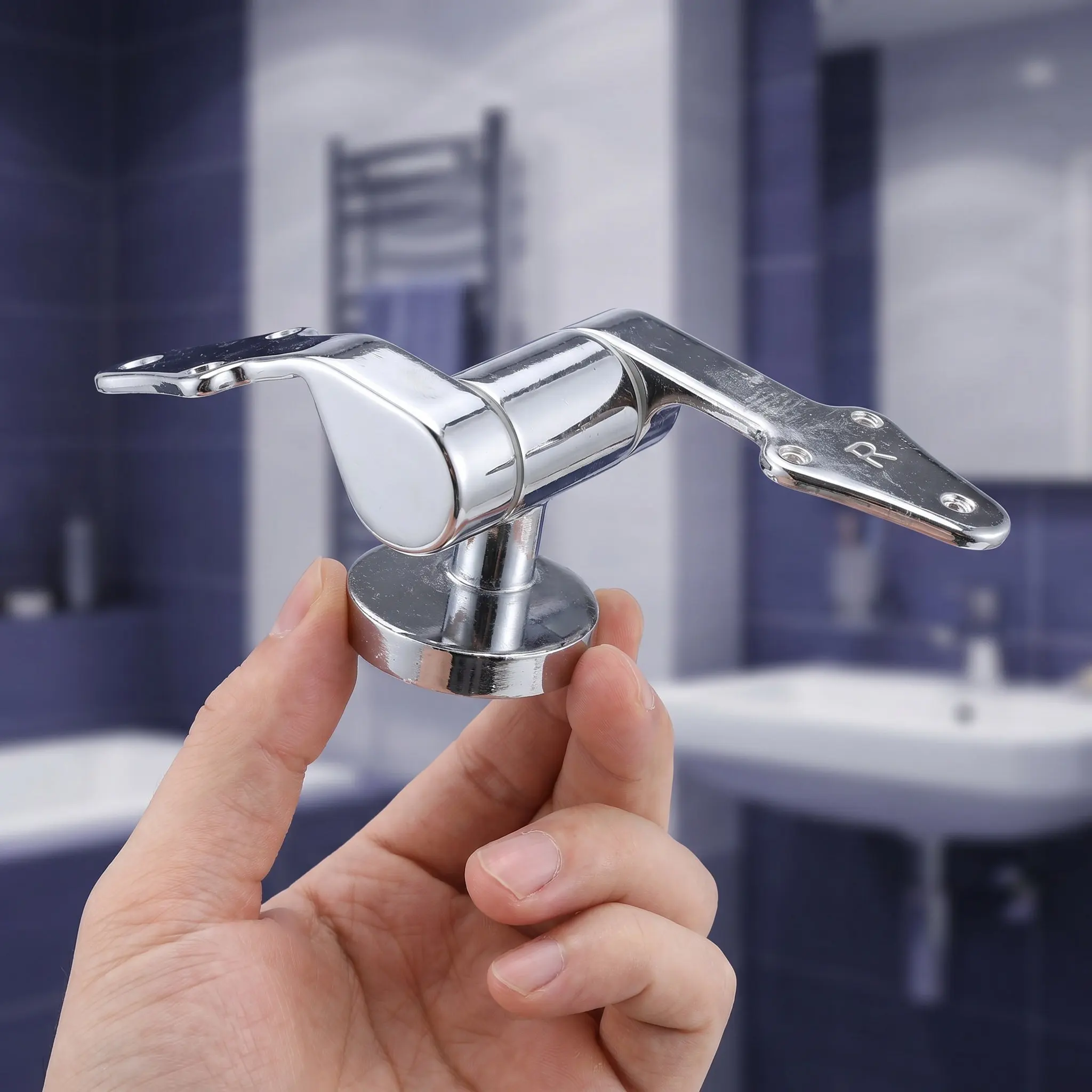 1Pair Slow Lowering Hinge Toilet Seat Zinc Alloy Soft Close Silent Toilet Lid Replacement Parts Fittings Hardware