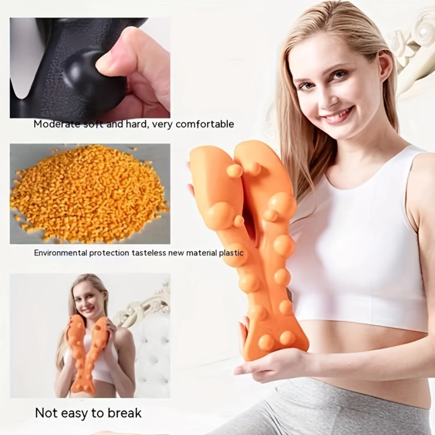 Cervical Neck Traction Device, Neck And Shoulder Relaxer With Massage Points, Cervical Pillow For Relaxation - Mother's Day Gift