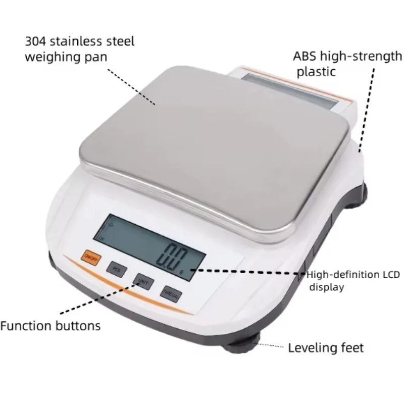 High-precision digital display electronic scale 5kg/0.1g laboratory capacity laboratory weighing tool