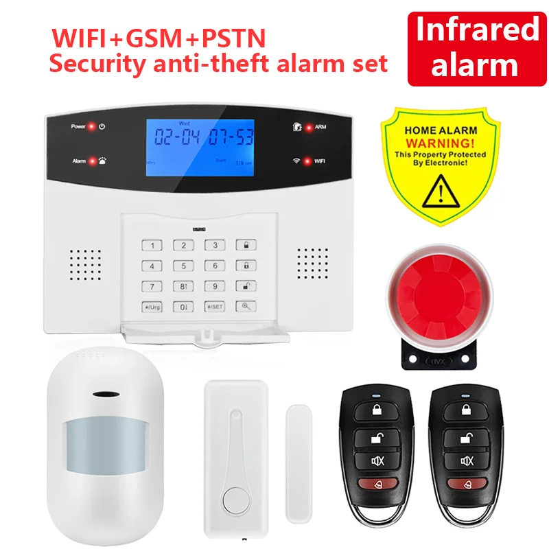 

Tuya Smart Life WIFI GSM Alarm System Kits IOS Android APP Smart Wireless Smart Home GSM Security Anti-theft Alarm Set