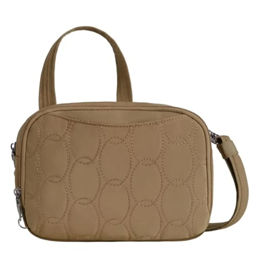 

Anti-Theft Runways Double Compartment Crossbody for urban commuting, durable nylon, black, slash-resistant straps and RFID-bloc