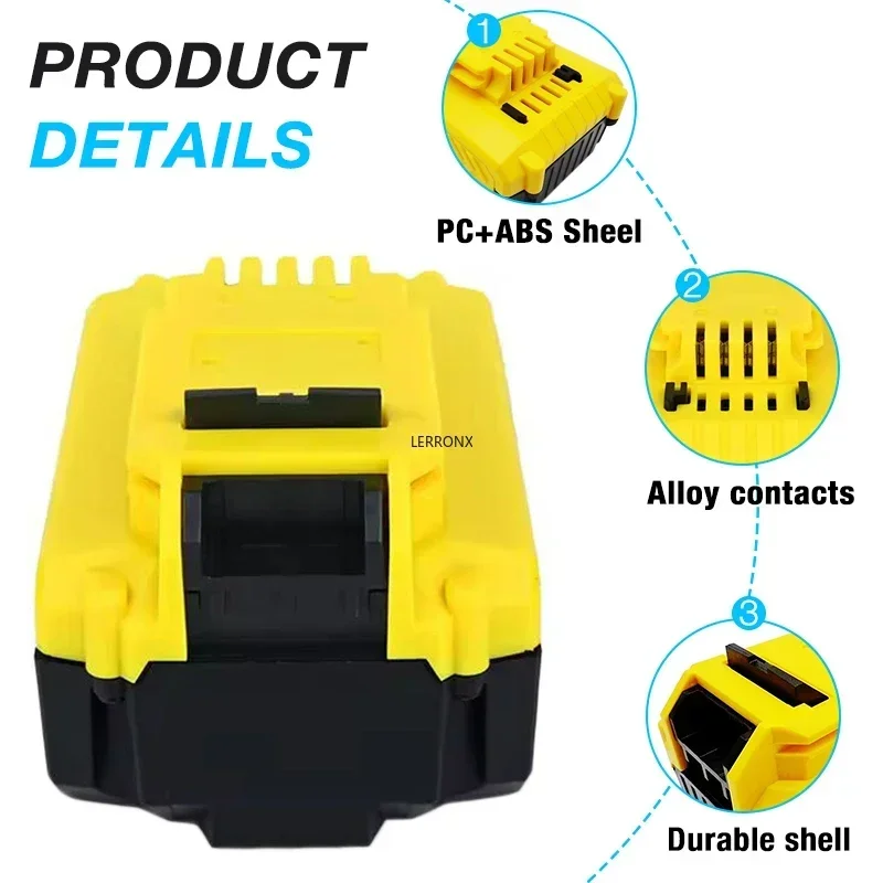6000 mAh/8000 mAh 18 V Li-Ionen-Akku für Stanley Akku-Elektrowerkzeuge Fatmax PCC685L FMC687L FMC688L LBX20 LBXR20