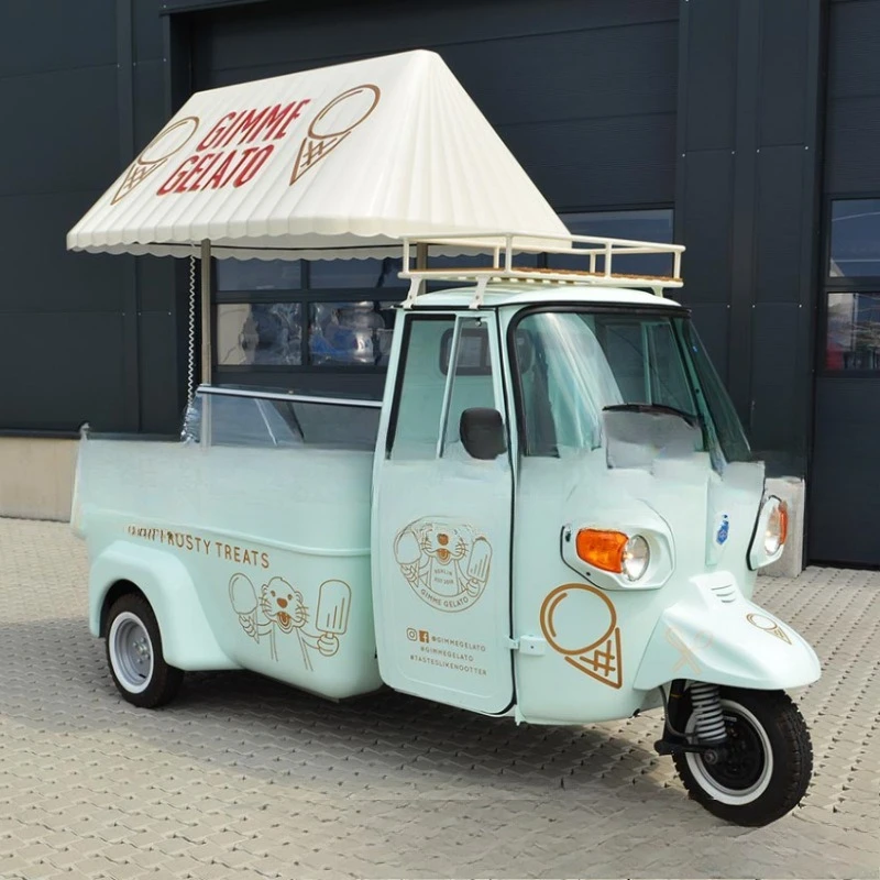 Three-wheeled coffee truck, dining car, tricycle stall, special dining car stall commercial