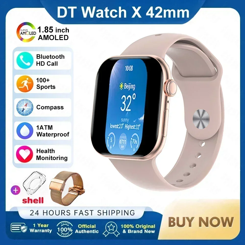 2025 Nieuwe Originele voor Apple Horloge X Mini Smart Horloge Mannen HD AMOLED 4 GB Geheugen Muziek 3D surround BT Oproep Waterdichte smartwatches - afbeelding 1