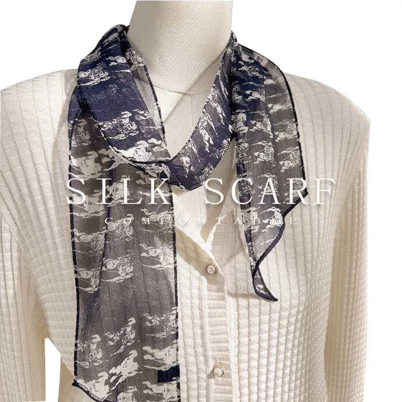 

100% Silk Scarf Fashion Women Elegant Scarves Shawl Bandana Kerchief Pashmina High Quality Neckerchief Foulard Female Echarpe