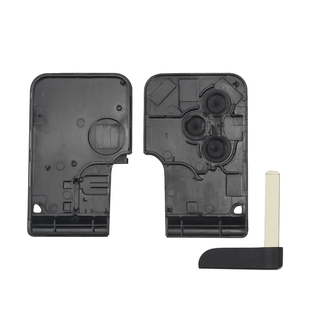 KEYYOU Smart Car Key Card Case Shell Fob & Insert Small Key Blade For Renault Clio Logan Megane 2 3 Scenic Laguna Espace Scenic
