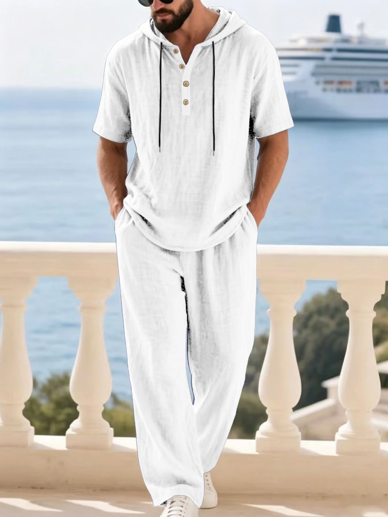 Men's Cotton Linen 2-Piece Set - Linen Shirt Breathable recension och pris