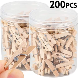 50/200pcs Wooden Photo Clips Mini Clothespin Clip Memo Paper Peg DIY Handmade Craft Decoration Wedding Party Supplies Wholesale