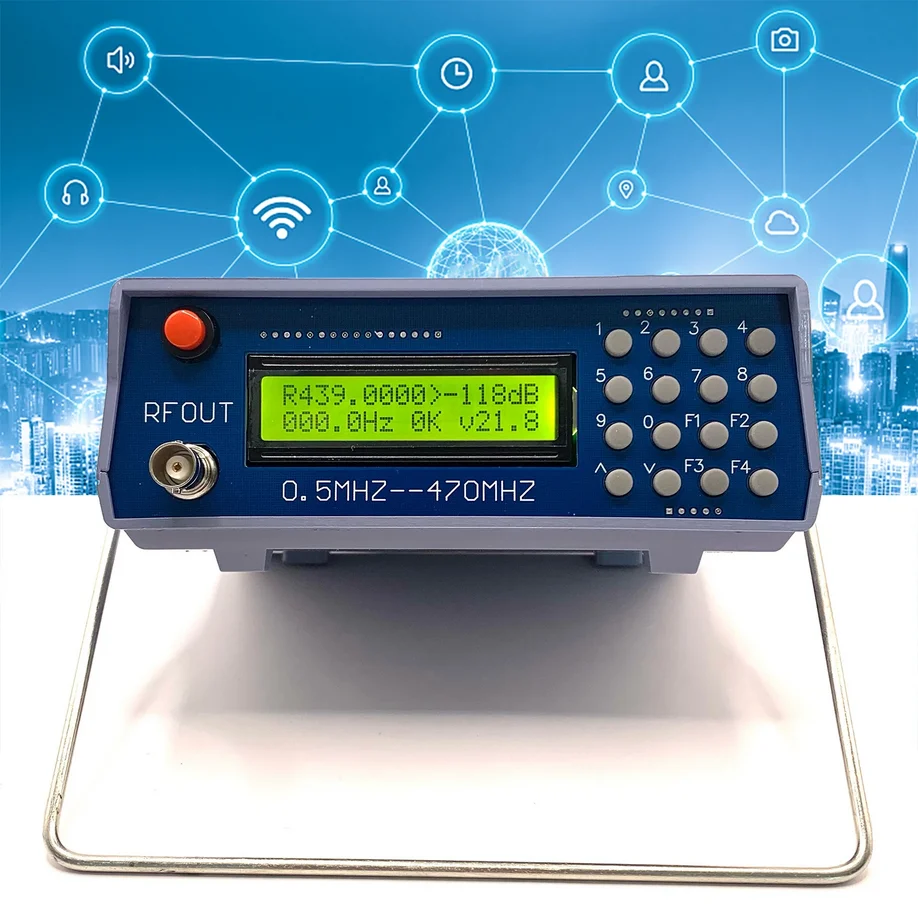 

0.5-470MHz RF Signal Generator for FM Walkie-Talkie Sensitivity Test with CTCSS & 800Hz Modulation -120dBm Accuracy