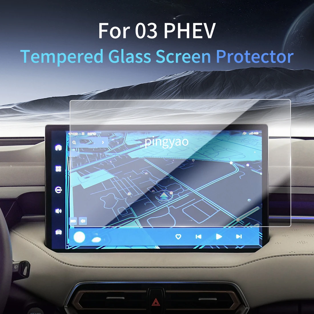 

Car Sticker Screen Protector Navigation Display Tempered Glass Protective Film Car Vehicle For24 Great Wall Wei Brand 03PHEV
