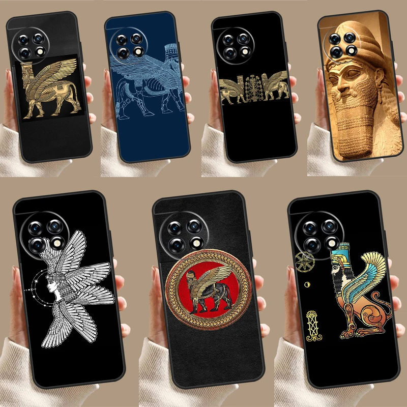 Lamassu Assyrian Winged Lion Case For OnePlus 10T 8T 9R 10R 12R OnePlus 12 11 9 10 Pro Nord 2 CE 3 Lite N10 N20 N30 Cover