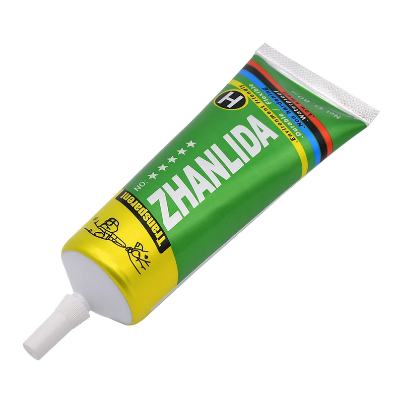 Zhanlida 80ml Super Strong Transparent Jewelry Rhinestone Crystal DIY Nail Fabric Textile Adhesive With Precision Applicator