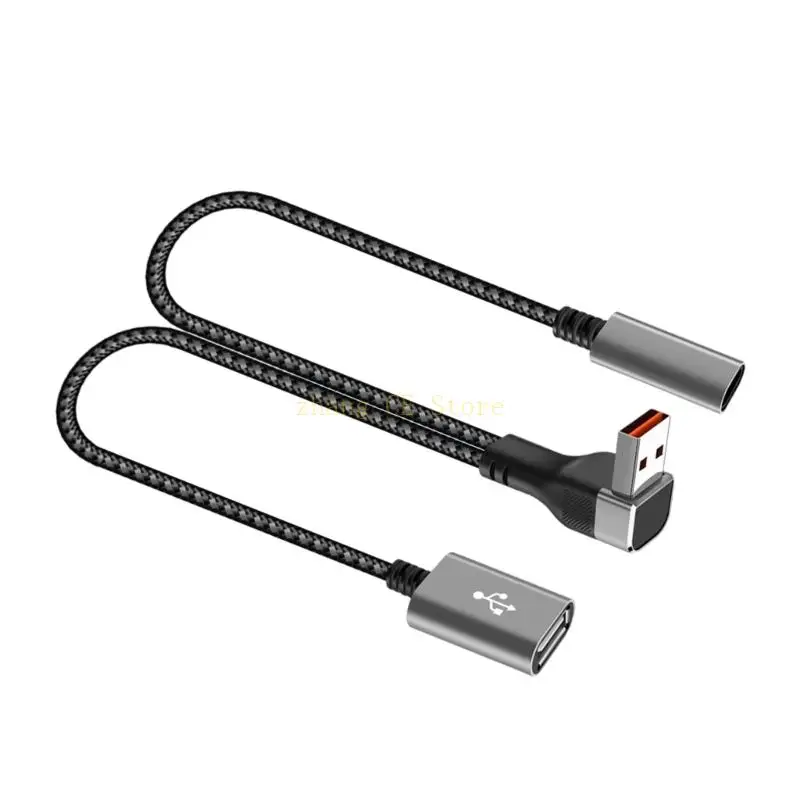 M5TD كابل USB Y منحني 90 درجة من النايلون المقوى بالنحاس USB إلى سلك C/USB #3