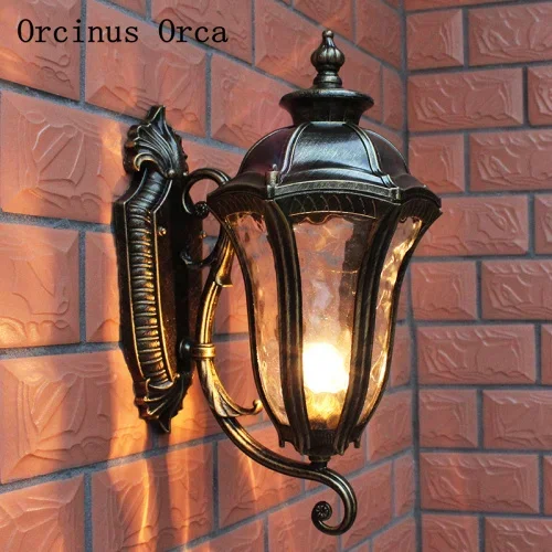 American creative personality LED outdoor wall lamp patio balcony corridor European retro LED waterproof wall lamp