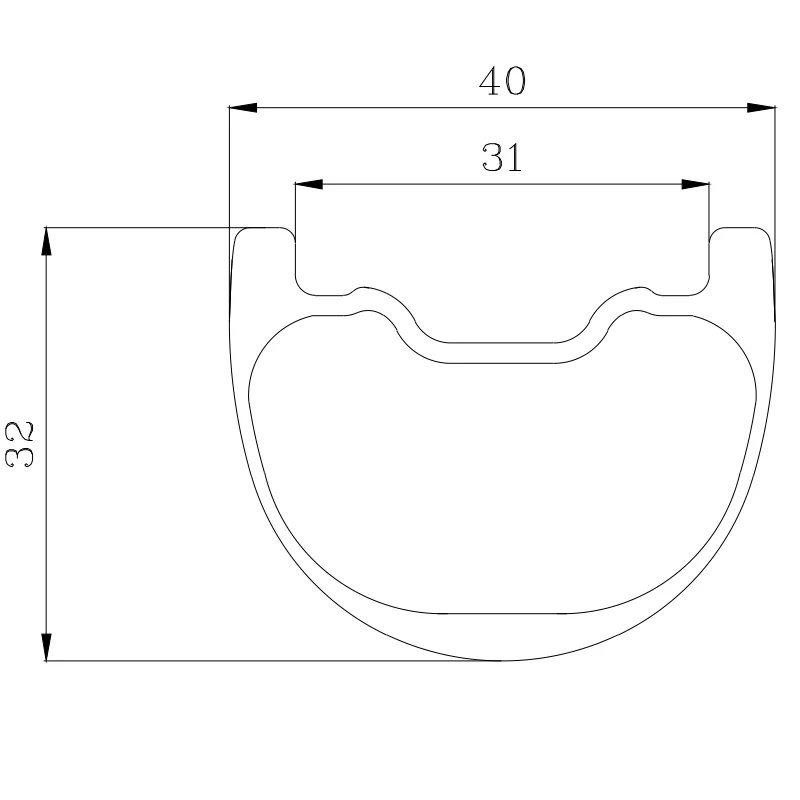 550g 26er MTB AM ENDURO DOWNHILL carbon rim 40mm clincher tubeless 32mm deep 31mm inner UD 3K 28H 32H 36H 26