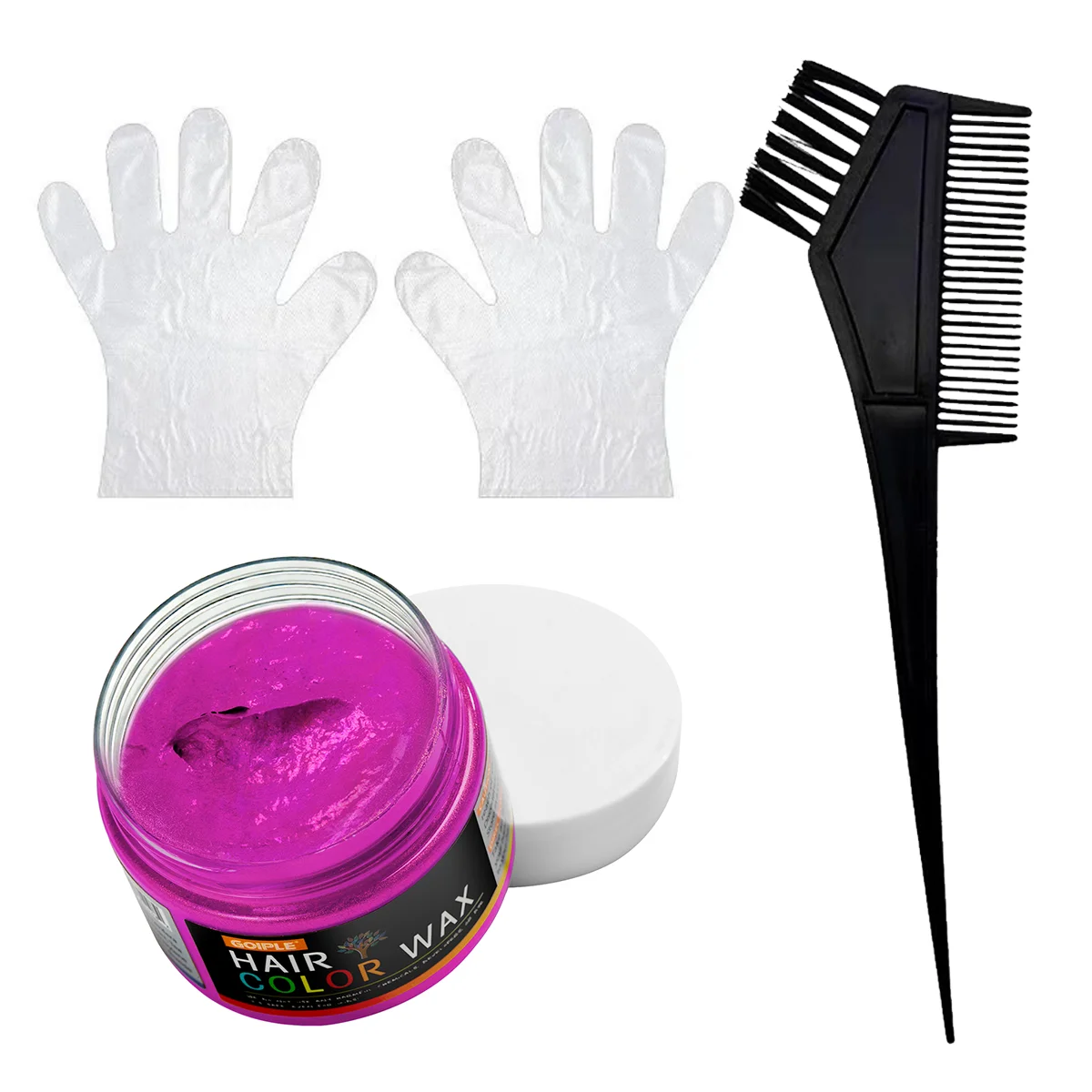 Haarfarbenwachs, leicht auswaschbar, Cosplay DIY Färbecreme, Unisex-Färbemittel, temporäre Haarfarbe, inklusive Kamm und Einweghandschuhe