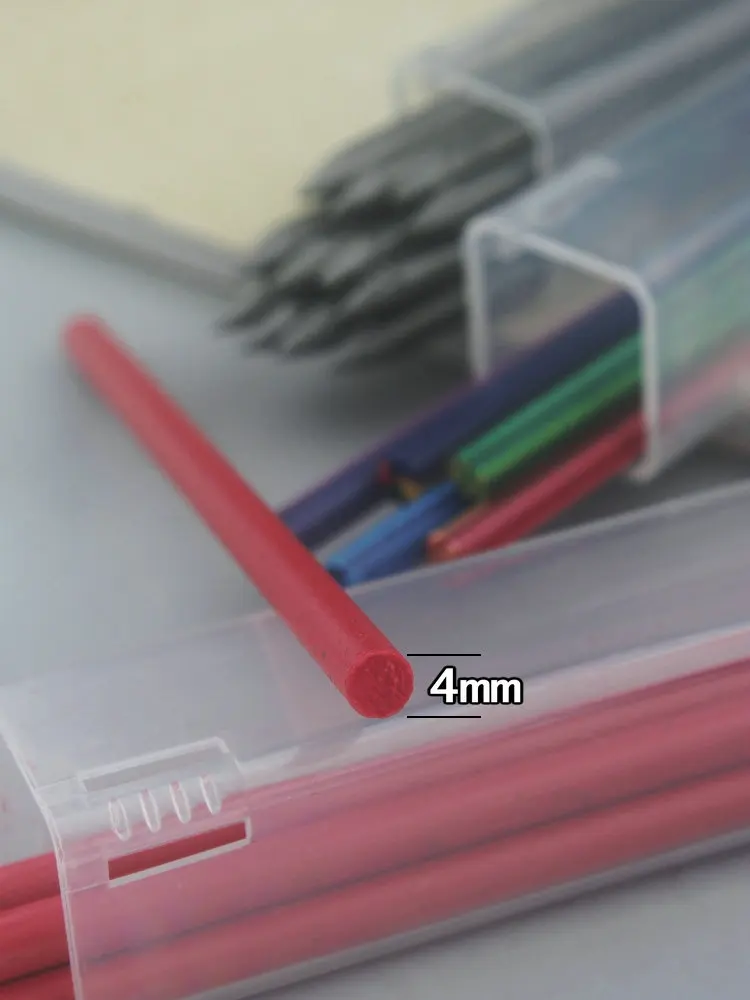4.0mm Lead Pencil Mechanical 4mm Refill 2b-16b Automatic Lead Refill Lead Red Blue Color Pencil Lead Engineering Sketch Painting