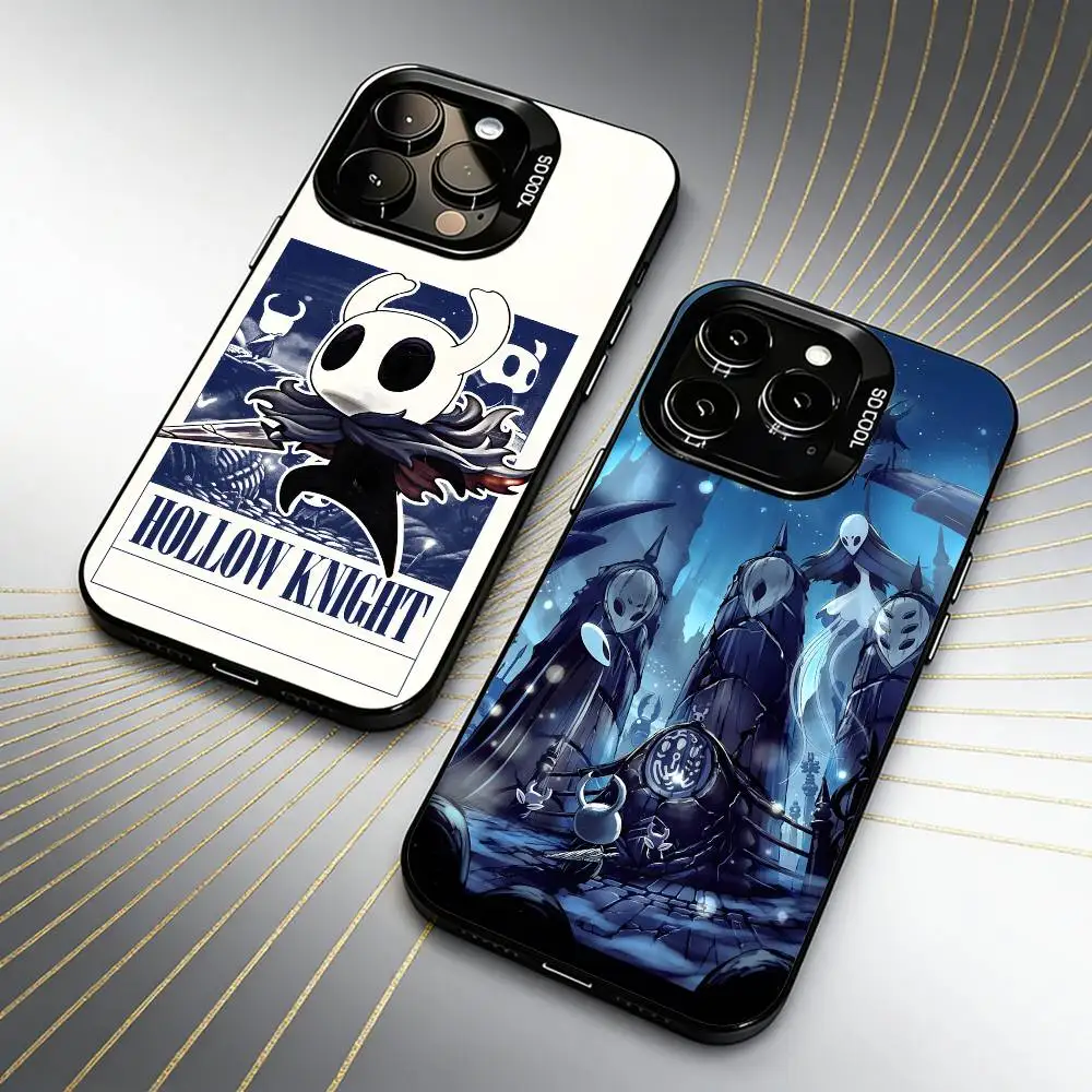 

H-HollowS K-n-night Game SilksongS Phone Case For iPhone 16 17 15 14 12 13 Pro Max Black Candy Matte Shockproof Cover