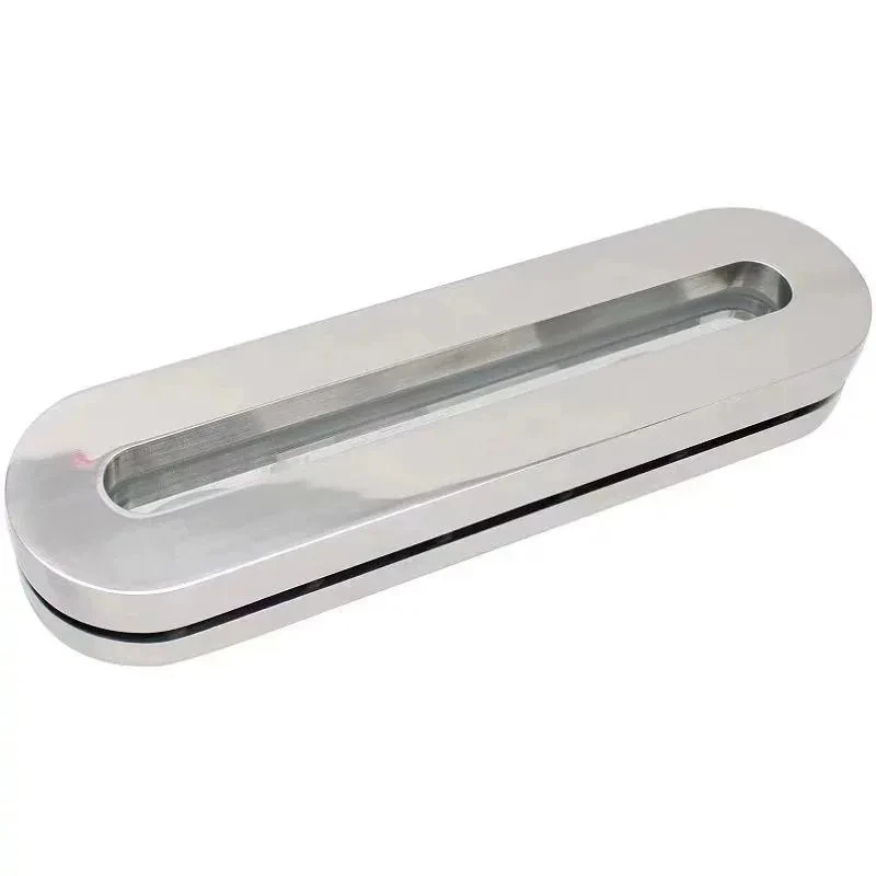 Flanged Long Strip Sight Glass, 304  Stainless Steel Oval Plate Viewing Window for Industrial Tank Vessel