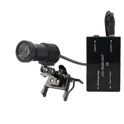5W Headlight with Glasses Clip Spot Light Professional LED for  Loupe Lupas Binoculars Magnifier Headlamp Battery
