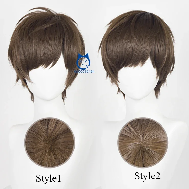 

Gavin New Arrival Cosplay 30cm Short Brown Heat Resistant Synthetic Wig Mr Love:Queen's Choice Game Man Comic Con Party Hot Sale