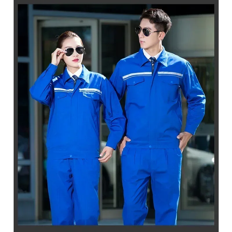 Worker Clothing Workwear Clothes Set Male/female Workmen Factory Uniform Work Clothes Long-sleeved Overalls Suit Male Free Ship