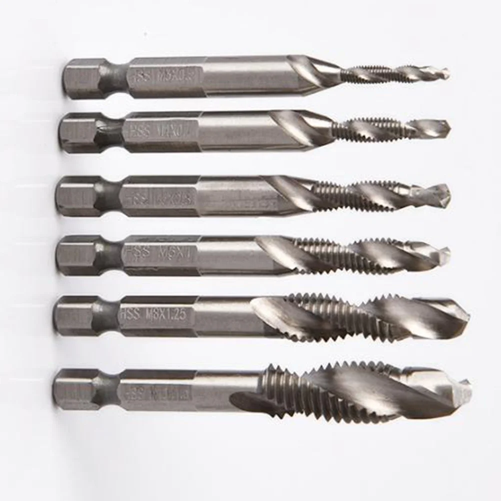 

6Pcs Drill Bit Set Hss Precision Drill Bits Diameter 3 4 5 6 8 10Mm Industrial Grade for Wood Plastic Metal Cast Iron