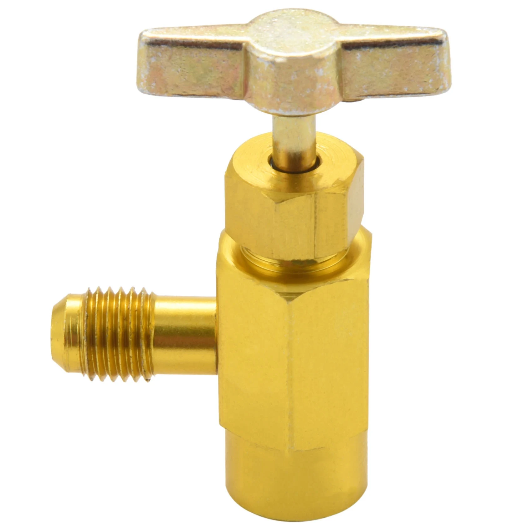 1/4 Sae M14 Thread Adapter R-134A Automotive Air Conditioner Refrigerant Can Dispensing Bottle Tap Opener Valve