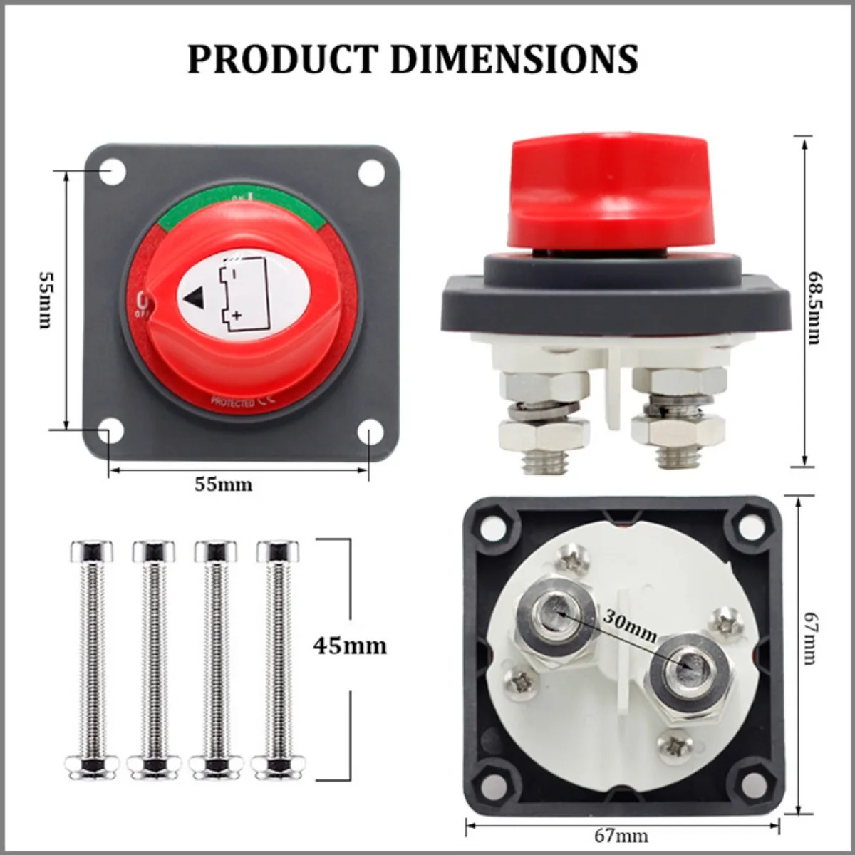 General Motors Truck Marine Yacht Isolator Disconnect Switch 300A Battery Isolation Switch