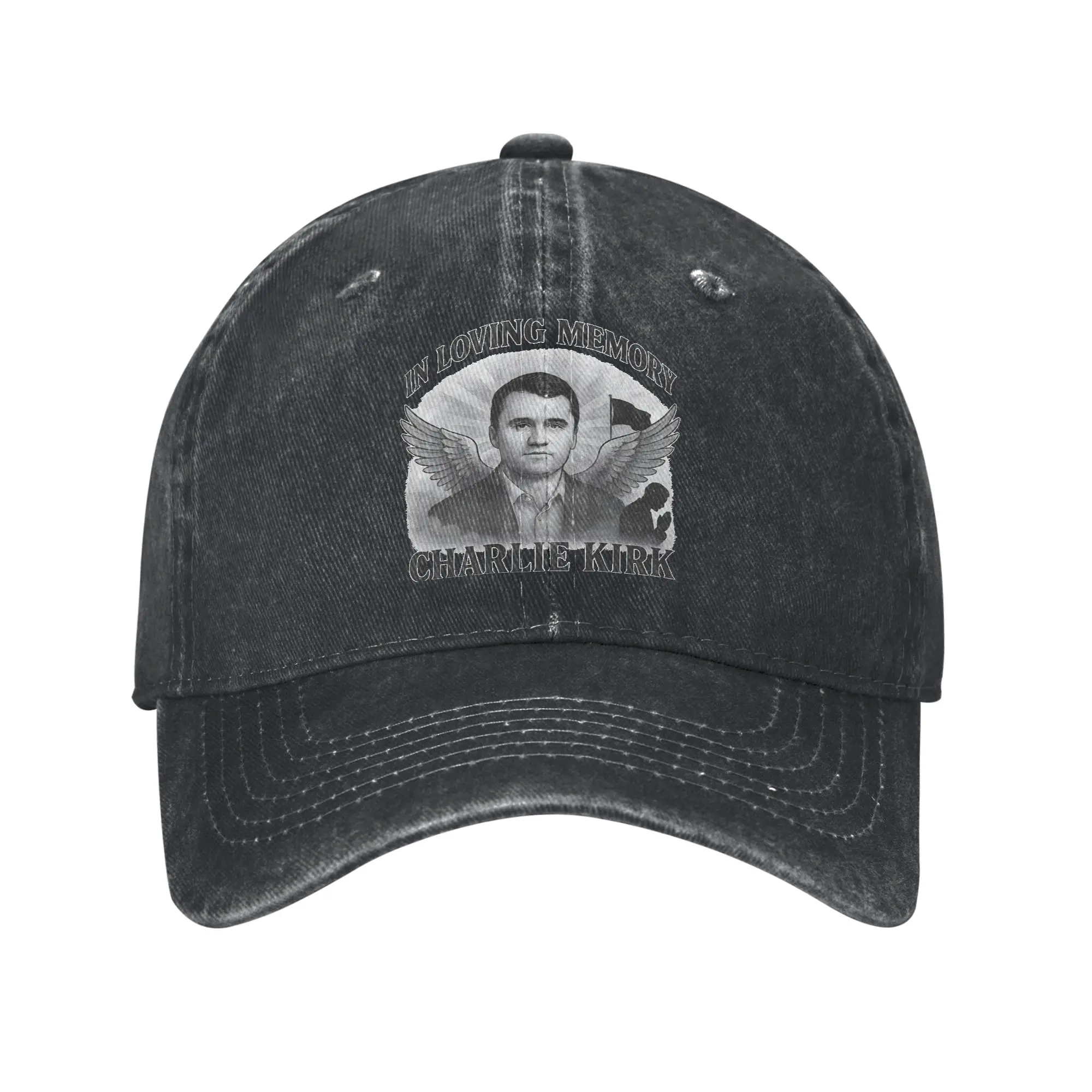 

In Loving Memory of Charlie Kirk Sun Baseball Cap Casual Couple Washed Trucker Hat Sunscreen Print Hunting Camping Baseball Caps