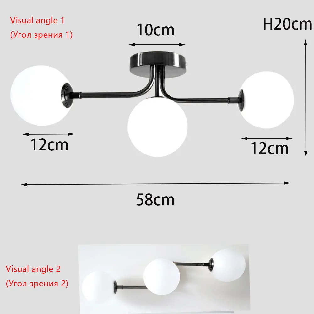 TINLAIBOR Eenvoud Acryl witte bal plafondlamp G9 lampen Gangpad Gang Veranda Slaapkamer Garderobe Kunst Plafondlamp
