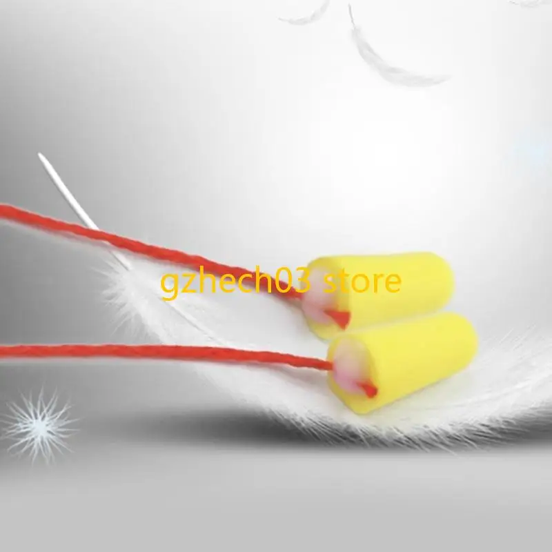 G2AC 5 Pairs Earplug Reusable Foam Earplugs with Lanyard for Work Study Rest Sleep