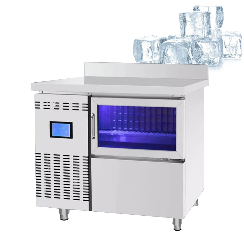 Commercial Cube Ice Maker 90/130/160 KG/24H Freestanding Automatic Liquid Freezer Ice Generator Machine Home Appliance ﻿