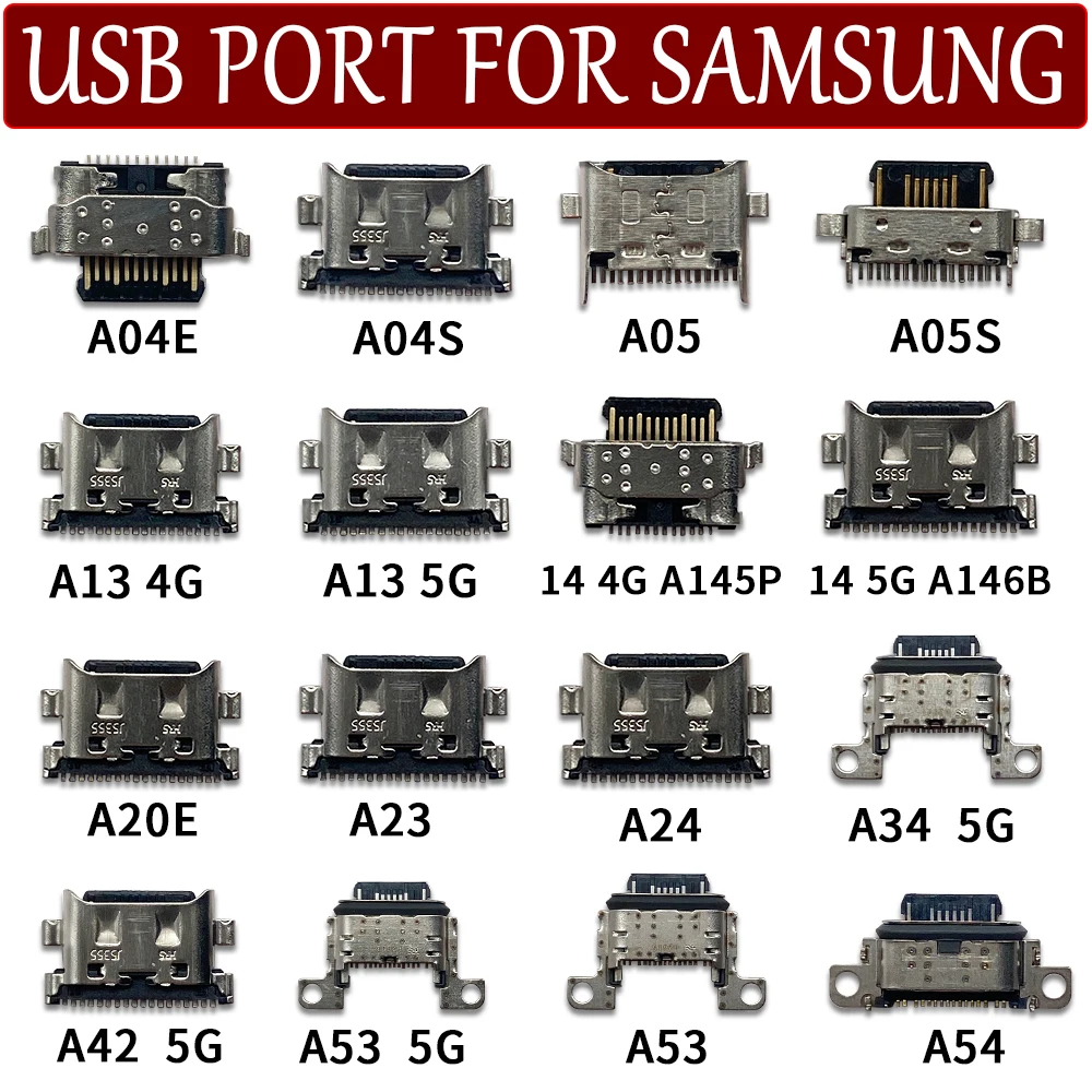 مايكرو USB موصل شحن ميناء جاك التوصيل لسامسونج A04E A04S A05 A05S A13 4G A13 5G A14 A145P A146B A20E A23 A24 A34 A42 #4