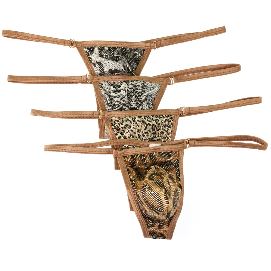 

4pcs K38Men's Panties Underwear Lace T-Back Briefs Breathable Thongs Male G-String UnderpantsK38