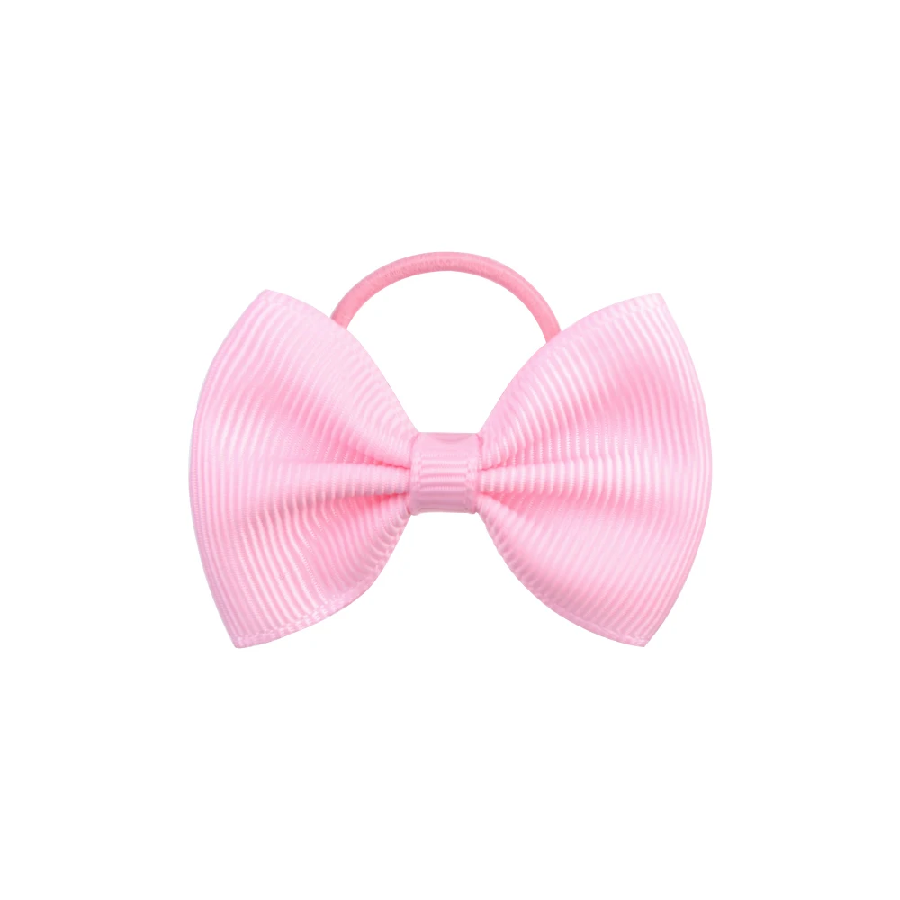 Wholesale 2\'\' Grosgrain Ribbon Solid Color Bows Elastic Hair Band For Kids Girls Candy Color Kids Bows Headwear Hair Accessories