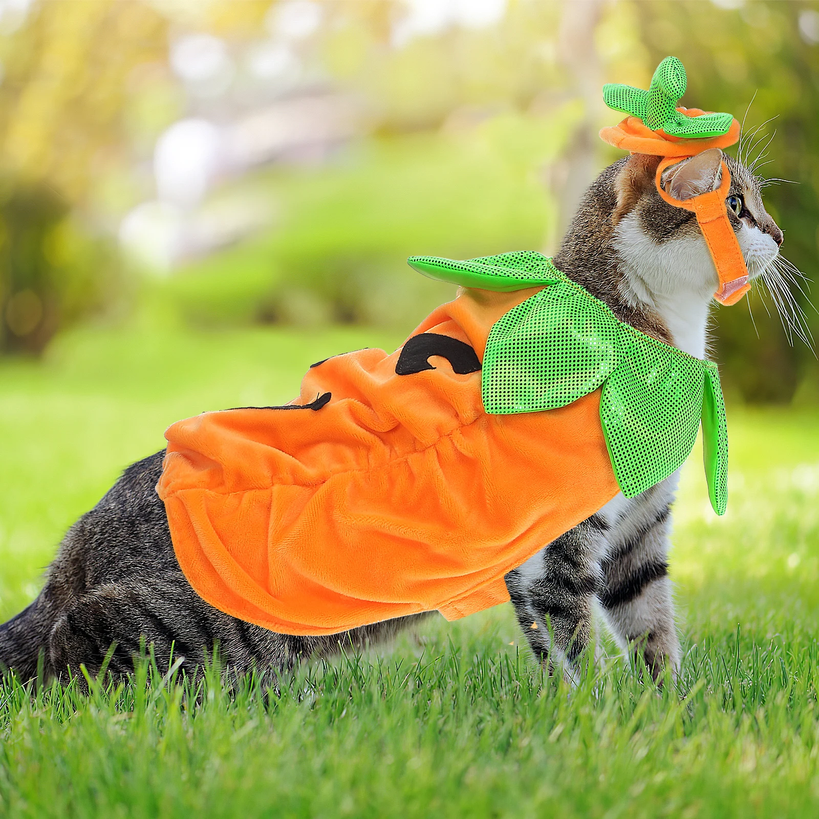 

Head Shape Pet Costume For Halloween Adjustable Glue Design Soft Polyester Fabric Festival Party Decoration For Cats Dogs