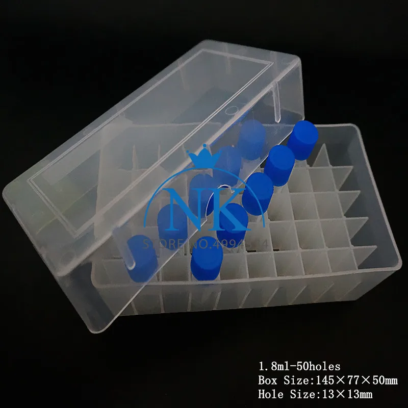 High Quality 2Pcs/Lot 1.5ml 1.8ml 2ml Plastic Chromatographic Sample Bottle Storage Box PP Cryogenic Storage Boxe For Laboratory