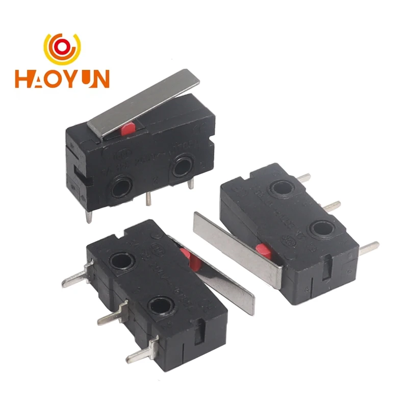 【10PCS】Micro Roller Lever Arm Open Close Limit Switch KW12-3 PCB Microswitch