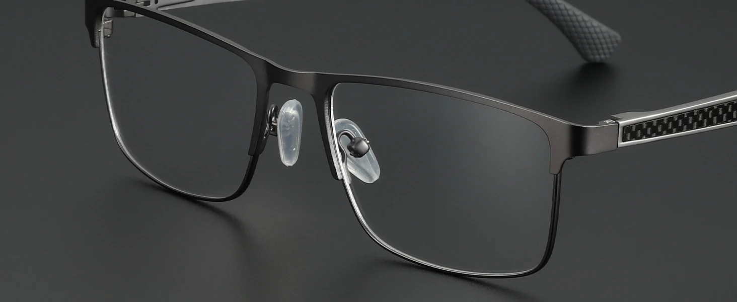 ZENOTTIC Quadratische Brille mit Carbonfaser-Rahmen für Herren, optische Brille ohne Sehstärke mit Blaulichtfilter für den Computergebrauch – Detail 4