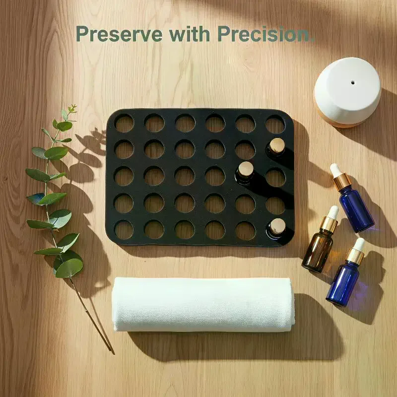 30-slot Foam Padded Removable Bottom Divider Holds 30 15ml Nail Polish Essential Oil Storage Tool