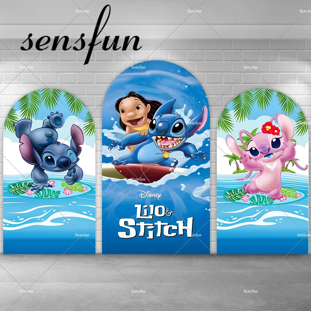 Lilo & Stitch Theme Kids Birthday Party Arch Backdrop Cover Beach Hawaii Hula Dance Chiara Backgrounds Customized Photocall