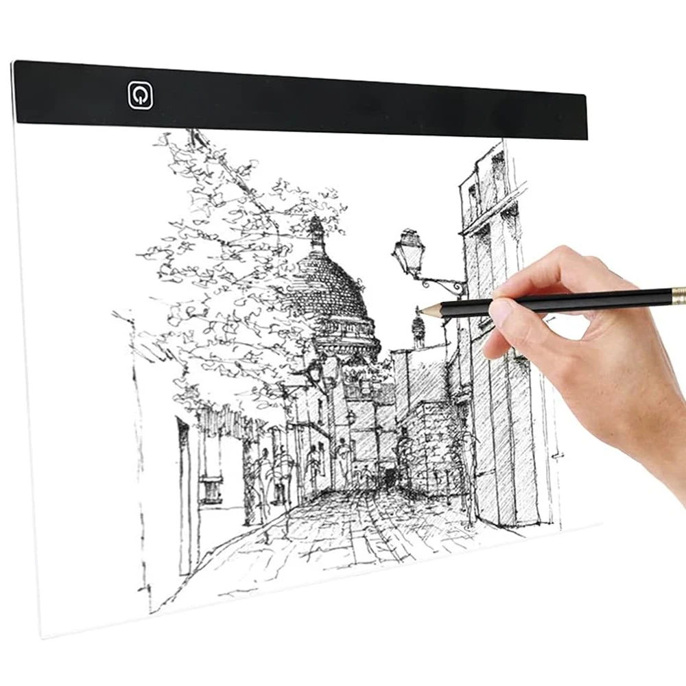Imagen 4: Almohadilla de luz LED para pintura de diamante A4, kit de herramientas de accesorios de pintura de diamante 5D, para bocetos, pintar, brillo ajustable
