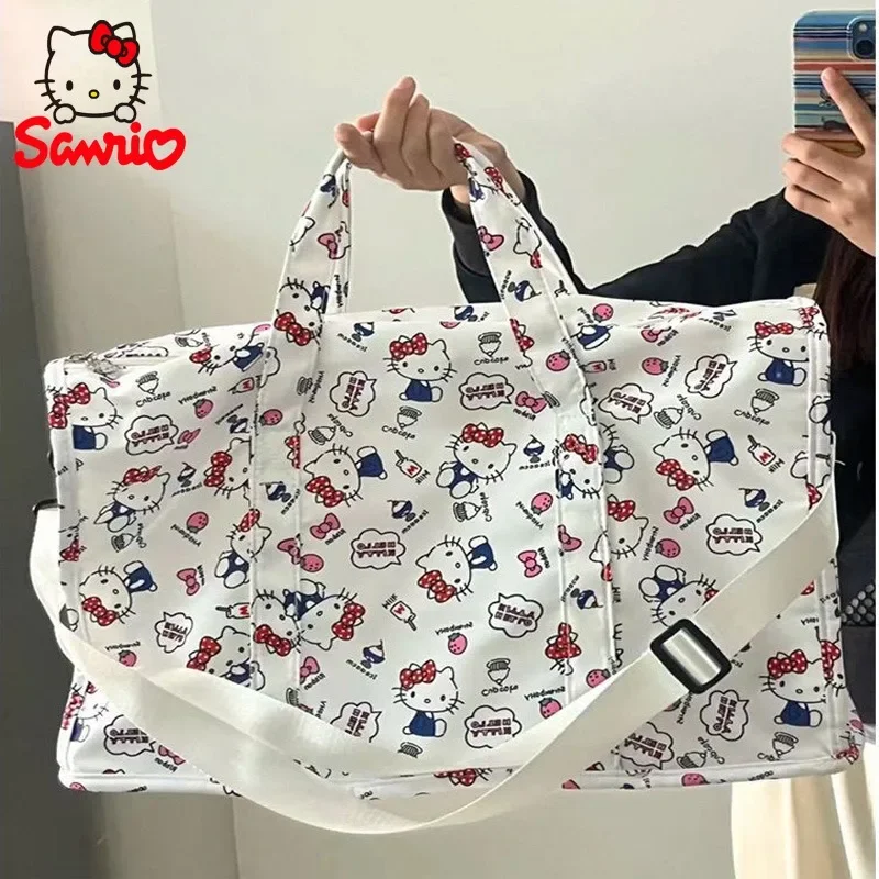 

Sanlio Hello Kitty Pochacco luggage travel bag Cartoon Fashion Multifunctional Travel Bag Fitness Large Capacity Shoulder Bag